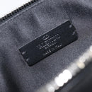 Valentino Clutch Bag Leather Black Silver Auth BA16865-16