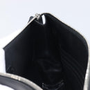 Valentino Clutch Bag Leather Black Silver Auth BA16865-18