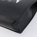 Valentino Clutch Bag Leather Black Silver Auth BA16865-8