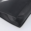 Valentino Clutch Bag Leather Black Silver Auth BA16865-9