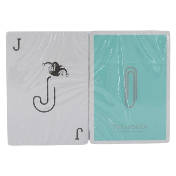 Tiffany & Co. Playing Cards Paper Light Blue White Auth BA16867V