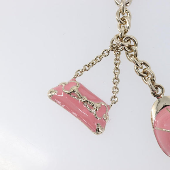 GUCCI Charm Metal Pink Gold Tone Auth BA16868V