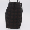 CHANEL New Travel Line Tote Bag Canvas 2 Set Brown Pink CC Auth BA16871-12