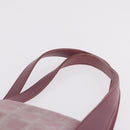 CHANEL New Travel Line Tote Bag Canvas 2 Set Brown Pink CC Auth BA16871-6