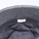 GUCCI GG Canvas Bucket Hat Black Gold Tone 576587 Auth BA16873V-13