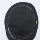GUCCI GG Canvas Bucket Hat Black Gold Tone 576587 Auth BA16873V-7