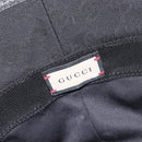 GUCCI GG Canvas Bucket Hat Black Gold Tone 576587 Auth BA16873V-8