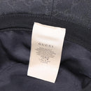 GUCCI GG Canvas Bucket Hat Black Gold Tone 576587 Auth BA16873V-9