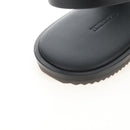 HERMES Mickey Sandals Leather EU42 Black Silver Auth BA16875M-11