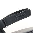HERMES Mickey Sandals Leather EU42 Black Silver Auth BA16875M-17