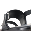 HERMES Mickey Sandals Leather EU42 Black Silver Auth BA16875M-20