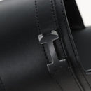 HERMES Mickey Sandals Leather EU42 Black Silver Auth BA16875M-5