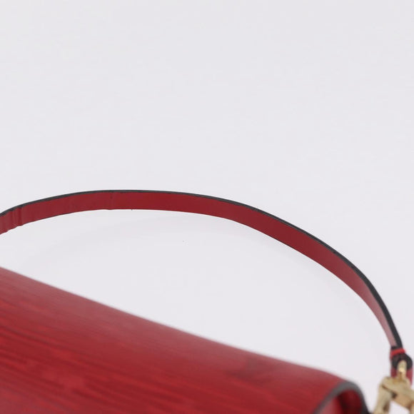 LOUIS VUITTON Epi Pouch Business Bag 2 Set Black Red LV Auth BA16877