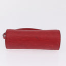 LOUIS VUITTON Epi Pouch Business Bag 2 Set Black Red LV Auth BA16877-17