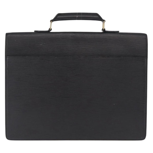 LOUIS VUITTON Epi Pouch Business Bag 2 Set Black Red LV Auth BA16877