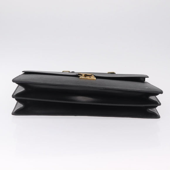 LOUIS VUITTON Epi Pouch Business Bag 2 Set Black Red LV Auth BA16877
