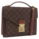 LOUIS VUITTON Monogram Monceau 28 Hand Bag 2way M51185 LV Auth BA16882A-1