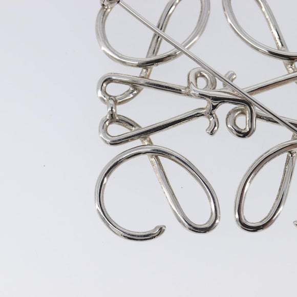 LOEWE Brooch Metal Silver Auth BA16883V
