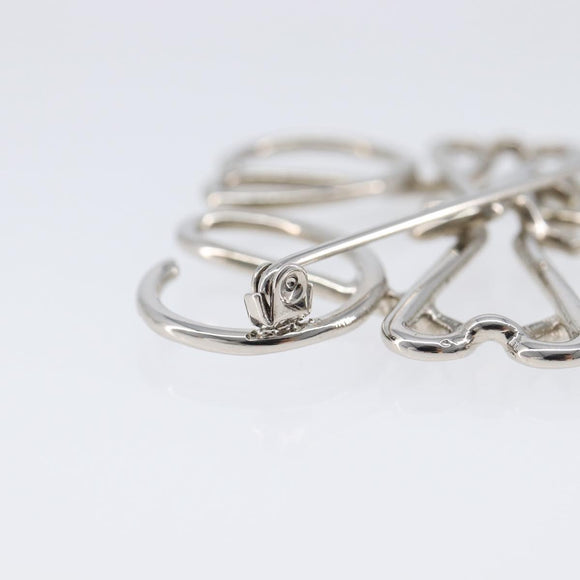 LOEWE Brooch Metal Silver Auth BA16883V