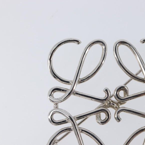 LOEWE Brooch Metal Silver Auth BA16883V