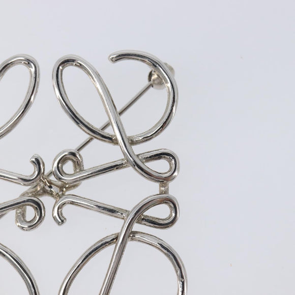LOEWE Brooch Metal Silver Auth BA16883V