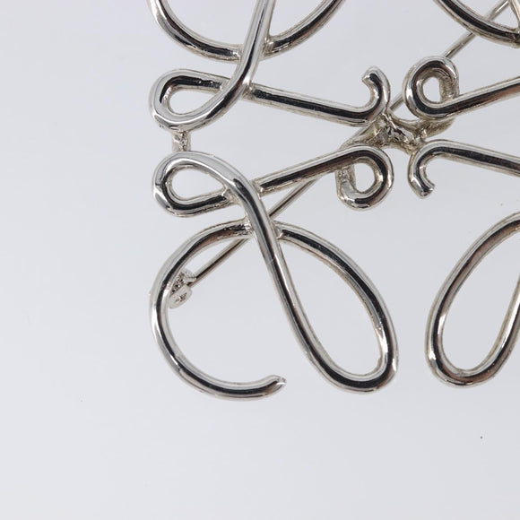 LOEWE Brooch Metal Silver Auth BA16883V