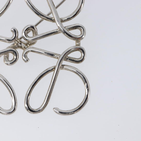 LOEWE Brooch Metal Silver Auth BA16883V