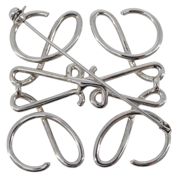 LOEWE Brooch Metal Silver Auth BA16883V