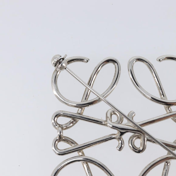 LOEWE Brooch Metal Silver Auth BA16883V