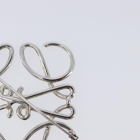 LOEWE Brooch Metal Silver Auth BA16883V