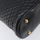 Bally Chain Shoulder Bag Leather Black Gold Tone Auth BA16884-11