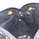 Bally Chain Shoulder Bag Leather Black Gold Tone Auth BA16884-18