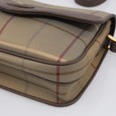 Burberrys Nova Check Shoulder Bag Canvas Brown Gold Tone Auth BA16887-10