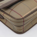 Burberrys Nova Check Shoulder Bag Canvas Brown Gold Tone Auth BA16887-11