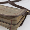 Burberrys Nova Check Shoulder Bag Canvas Brown Gold Tone Auth BA16887-12