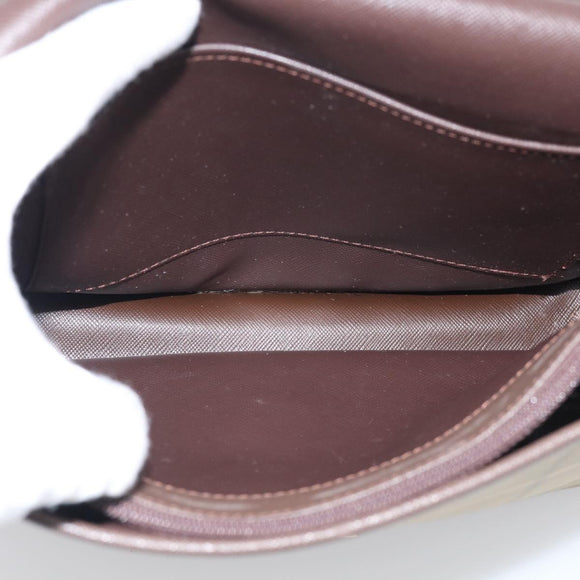 Burberrys Nova Check Shoulder Bag Canvas Brown Gold Tone Auth BA16887