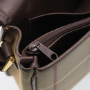Burberrys Nova Check Shoulder Bag Canvas Brown Gold Tone Auth BA16887-20