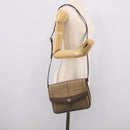 Burberrys Nova Check Shoulder Bag Canvas Brown Gold Tone Auth BA16887-24