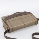 Burberrys Nova Check Shoulder Bag Canvas Brown Gold Tone Auth BA16887-6