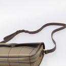 Burberrys Nova Check Shoulder Bag Canvas Brown Gold Tone Auth BA16887-8