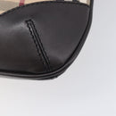 BURBERRY Nova Check Shoulder Bag PVC Leather Beige Gold Tone Auth BA16888-13