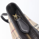 BURBERRY Nova Check Shoulder Bag PVC Leather Beige Gold Tone Auth BA16888-15