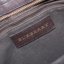 BURBERRY Nova Check Shoulder Bag PVC Leather Beige Gold Tone Auth BA16888-16