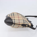 BURBERRY Nova Check Shoulder Bag PVC Leather Beige Gold Tone Auth BA16888-4