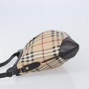 BURBERRY Nova Check Shoulder Bag PVC Leather Beige Gold Tone Auth BA16888-5