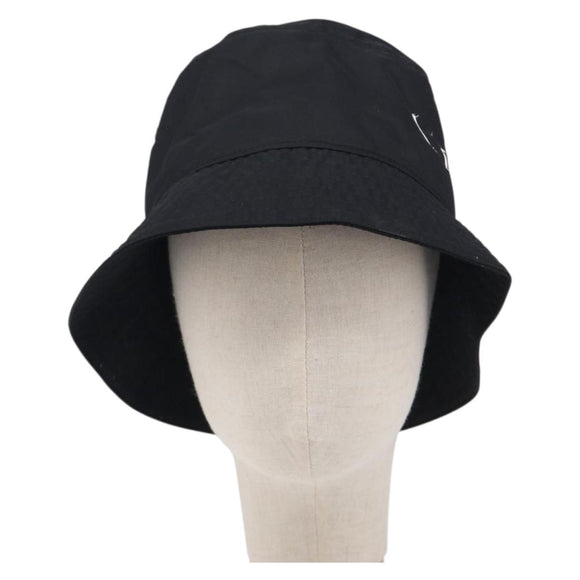 Valentino Bucket Hat Nylon Black White Auth BA16890