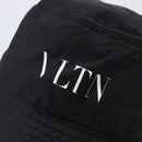 Valentino Bucket Hat Nylon Black White Auth BA16890-6