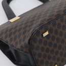 CELINE Macadam Hand Bag PVC Black Gold Tone Auth BA16891-11