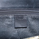 CELINE Macadam Hand Bag PVC Black Gold Tone Auth BA16891-16