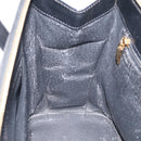 CELINE Macadam Hand Bag PVC Black Gold Tone Auth BA16891-19
